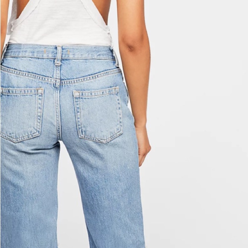 NWT Feel People Maggie Mid-Rise Straight-Leg Jeans Size 26 Light Stone Wash - Picture 11 of 14